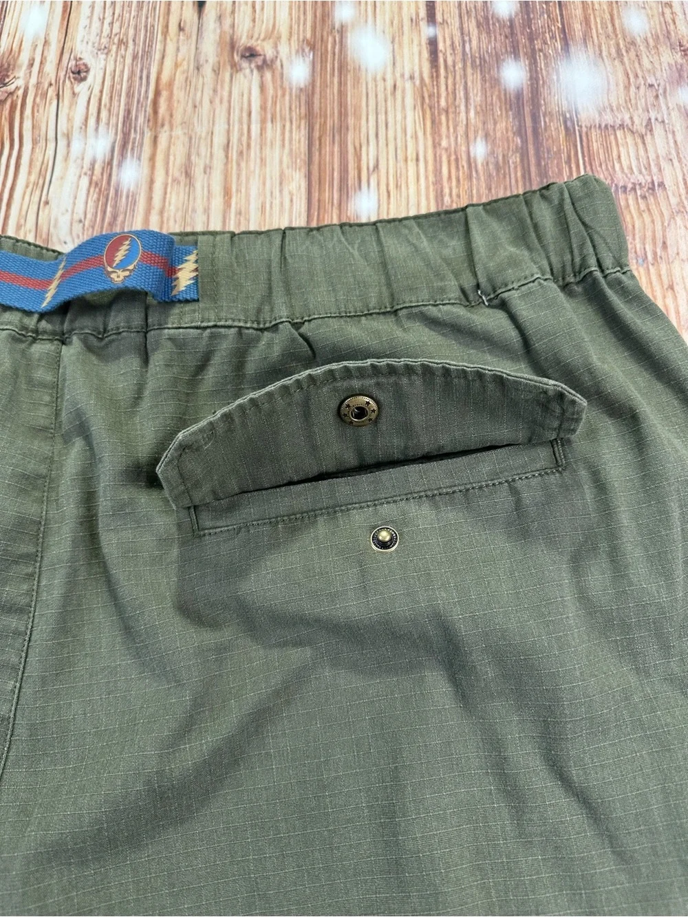 NWT Lucky Brand GRATEFUL DEAD CARGO Shorts MENS Size LARGE Green